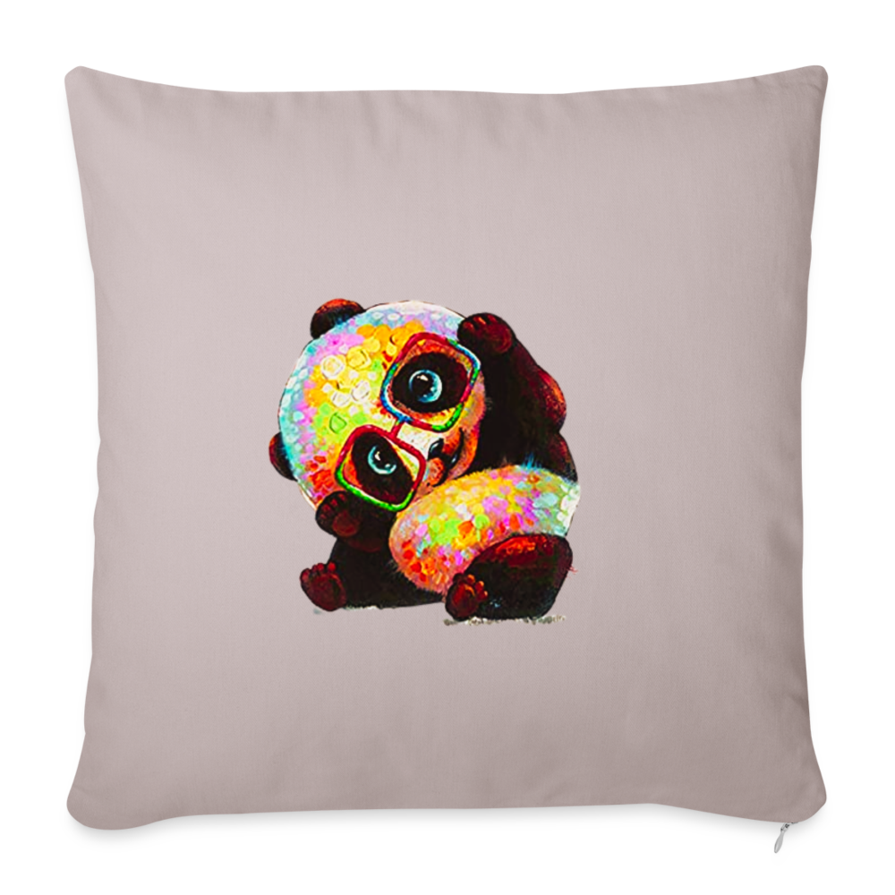 Throw Pillow Cover Panda - light taupe