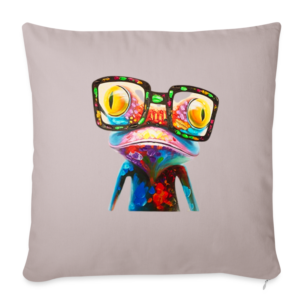 Throw Pillow Cover Froggy - light taupe