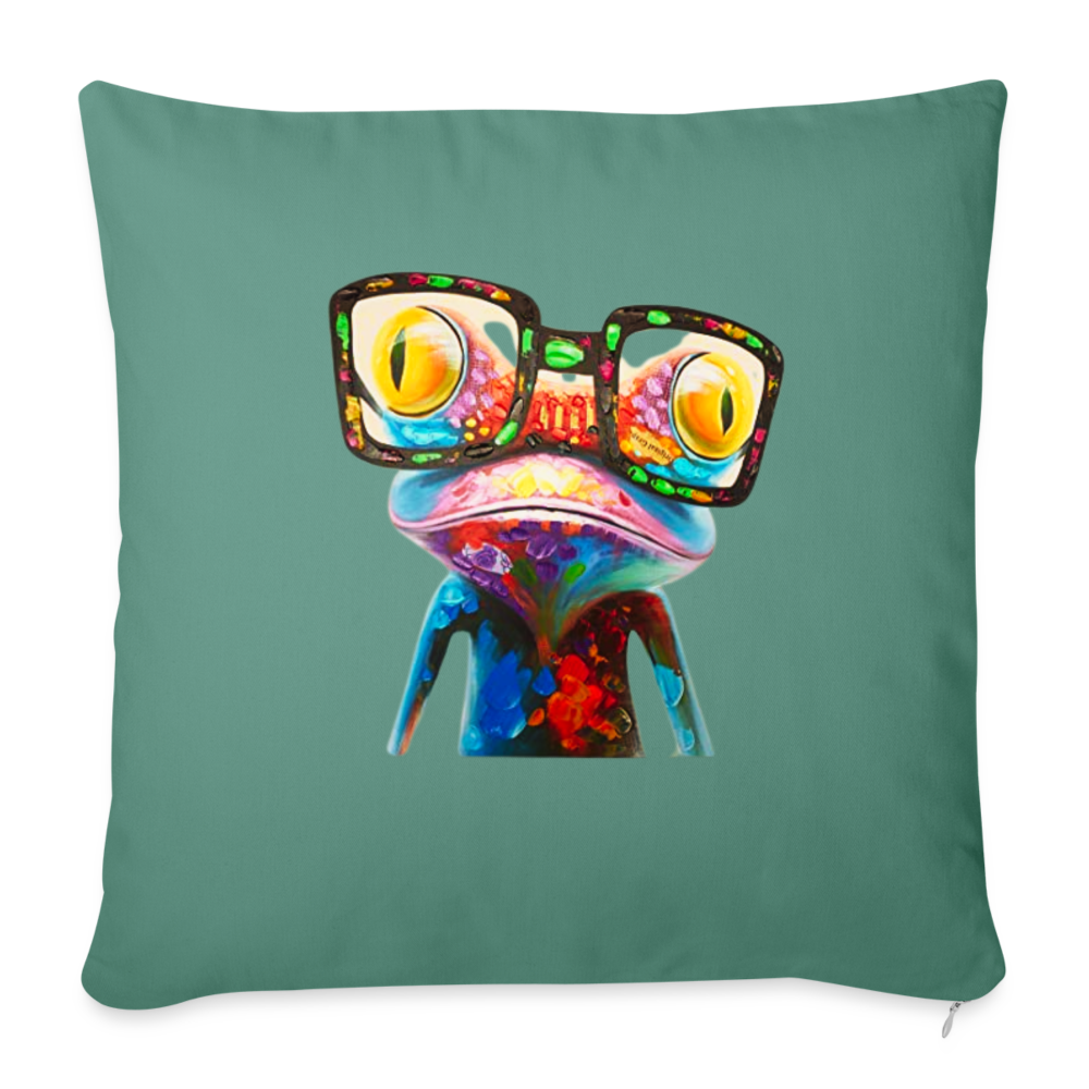 Throw Pillow Cover Froggy - cypress green